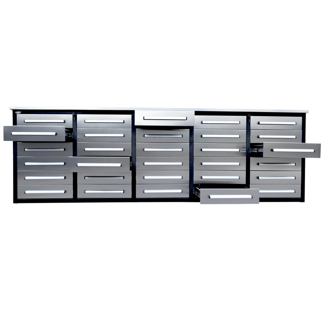 10ft Workbench Storage Cabinet with 30 Drawers