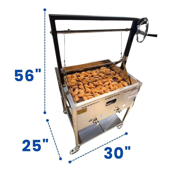 12-Gallon Commercial Outdoor Propane Deep Fryer with Cart