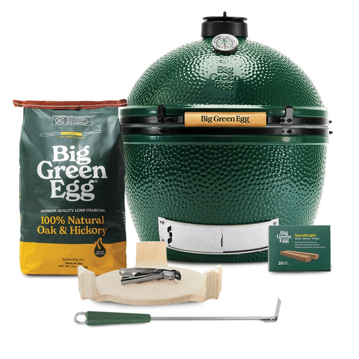 XL Big Green Egg + Modular Nest + Expansion Package - (3) Acacia Inserts