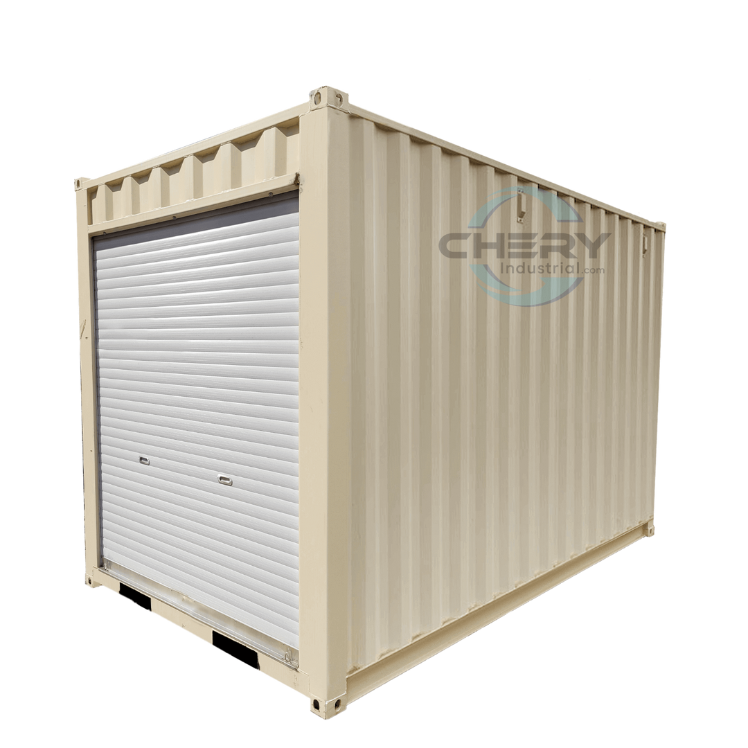 12' Small Cubic Shipping Container, Rollup Door