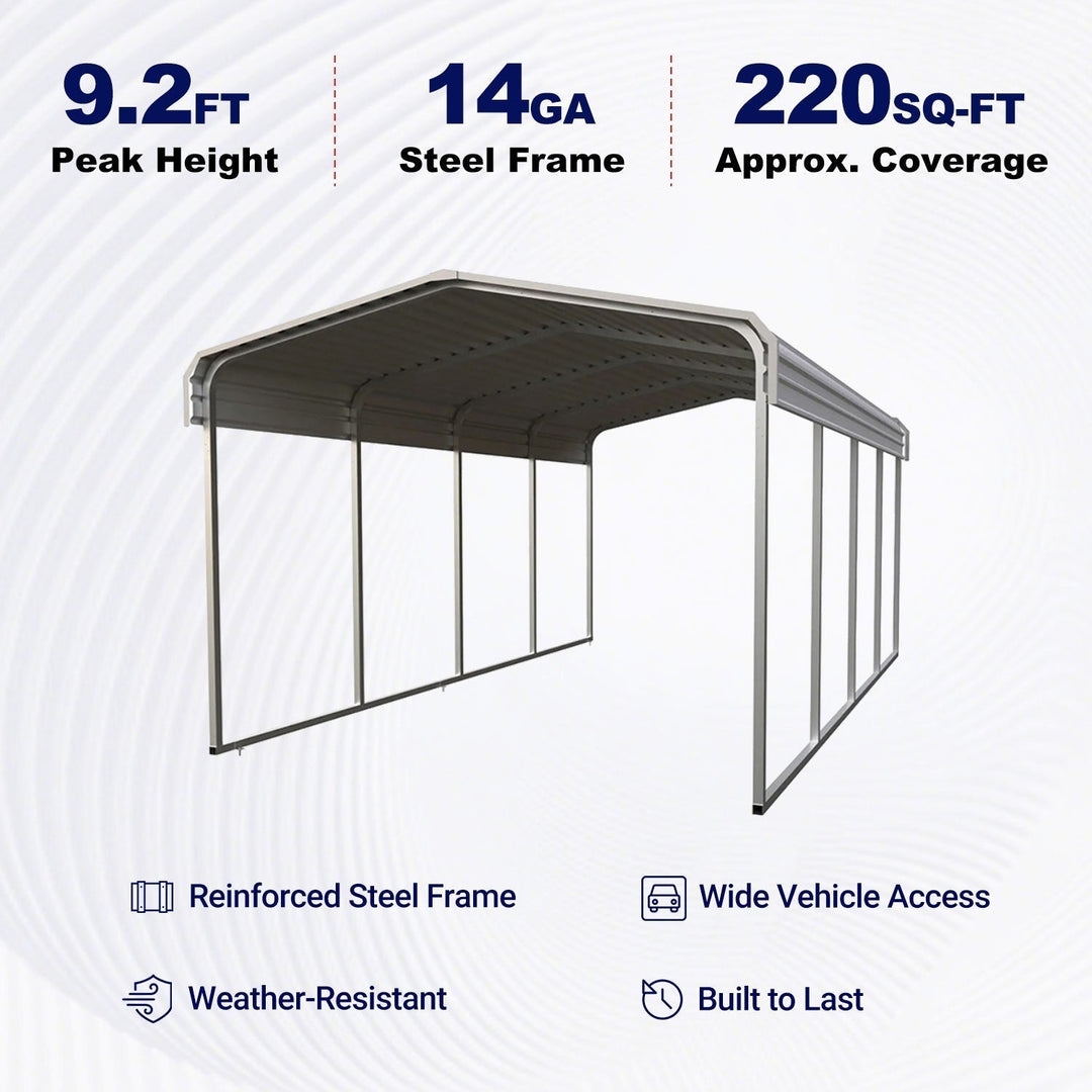 11FT x 20FT Heavy-Duty Metal Carport