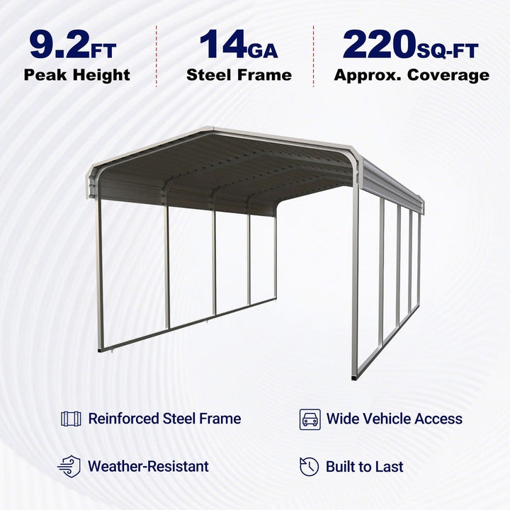11FT x 20FT Heavy-Duty Metal Carport