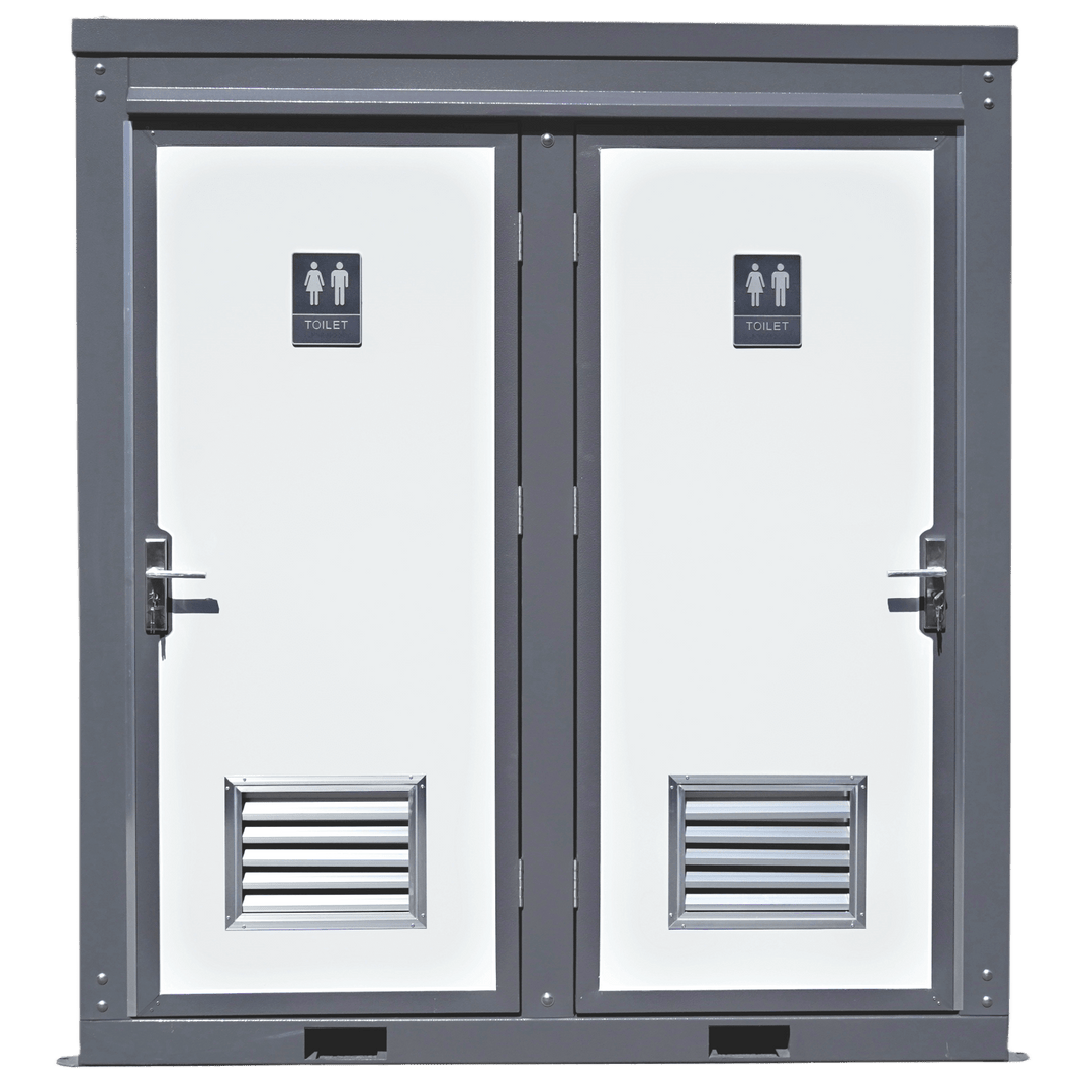 2 Private Toilet Stalls Portable Restroom