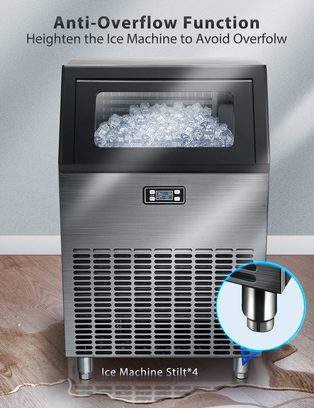 Commercial Ice Maker - Multiple Sizes 100LBS 200LBS 265LBS - Z5895