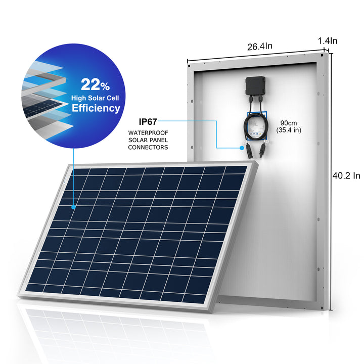 Acopower 100W poly
400Ah/3kW
(2x200Ah) Li400Ah P500w