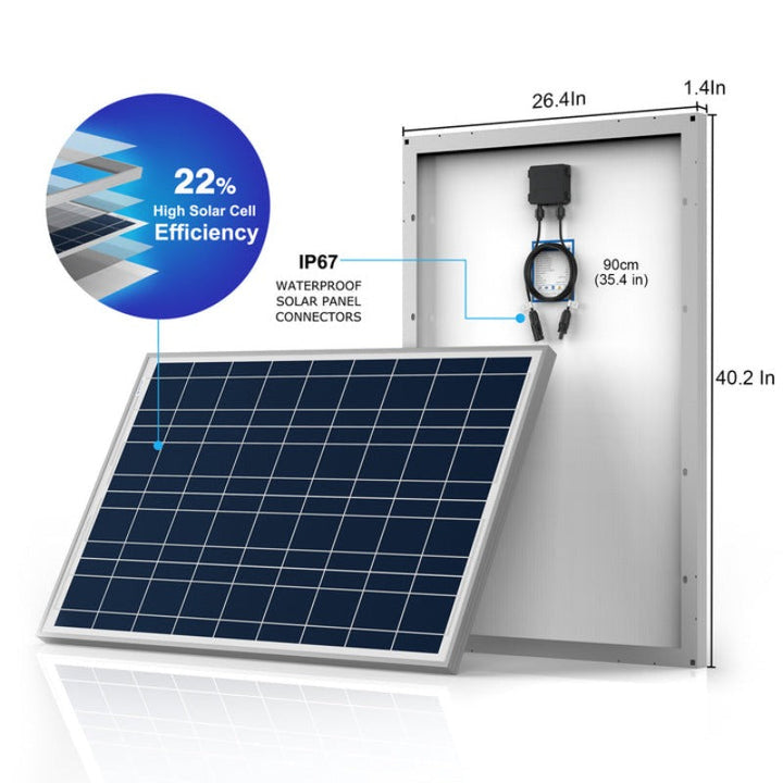 Acopower 100W poly
300Ah/1.5kW
(3x100Ah) Li300Ah P300w