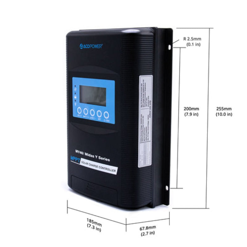 ACOPOWER 500W 12V Poly Solar RV Kits, 40A MPPT Charge Controller