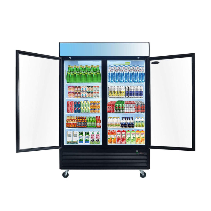 44.7 Cu.Ft Double-Door Commercial Display Merchandising Refrigerator