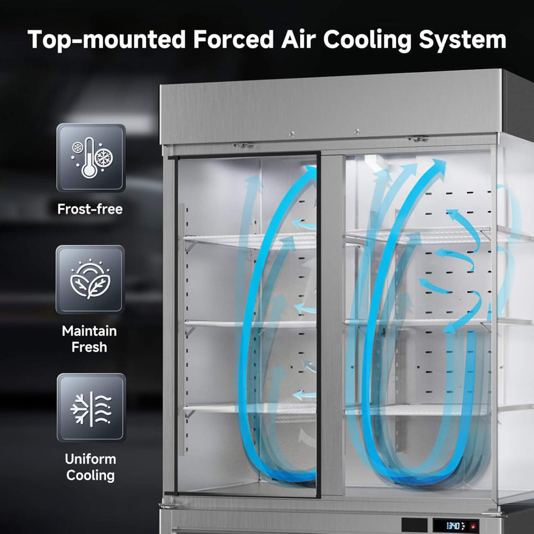 54-Inch Commercial 49 Cu.Ft 2-Door WiFi Refrigerator with Smart App Control