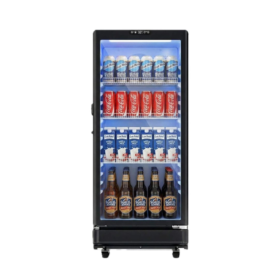 6.0 Cu.Ft Commercial Beverage Refrigerator with Glass Door and Adjustable Shelves