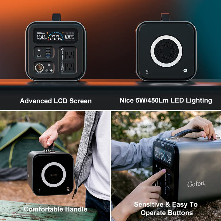 Gofort 600W Portable Power Station For Outdoor RV Camping CPAP Home Emergency