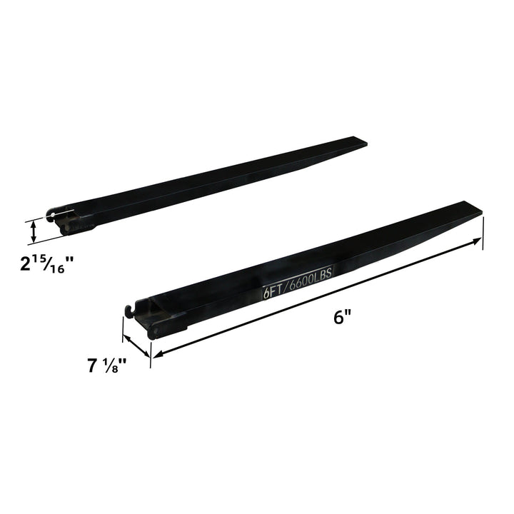 Greatbear 10ft Forklift Extensions 6” Wide Forks, 6600lbs Capacity (Pair)