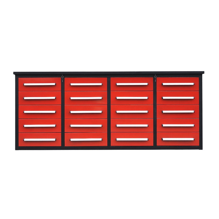 7ft Heavy Duty Garage Workbench Cabinet with 20 Drawers