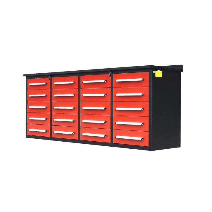 7ft Heavy Duty Garage Workbench Cabinet with 20 Drawers