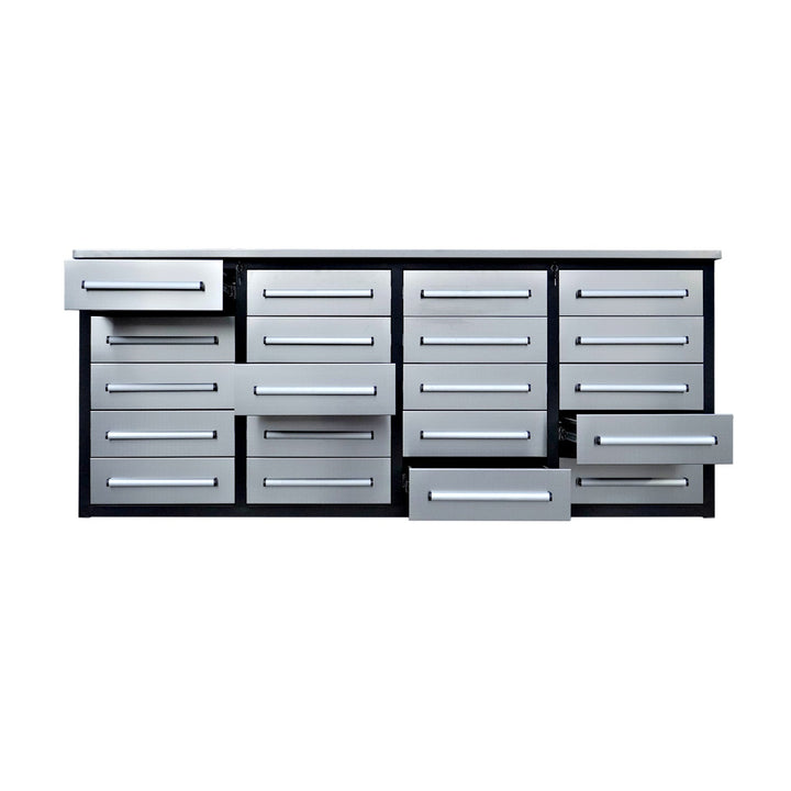 7ft Heavy Duty Garage Workbench Cabinet with 20 Drawers