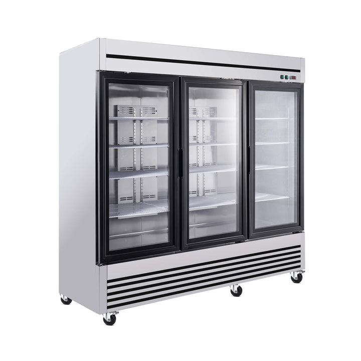 72 Cu.Ft Triple-Door Stainless Steel Commercial Reach-In Display Refrigerator