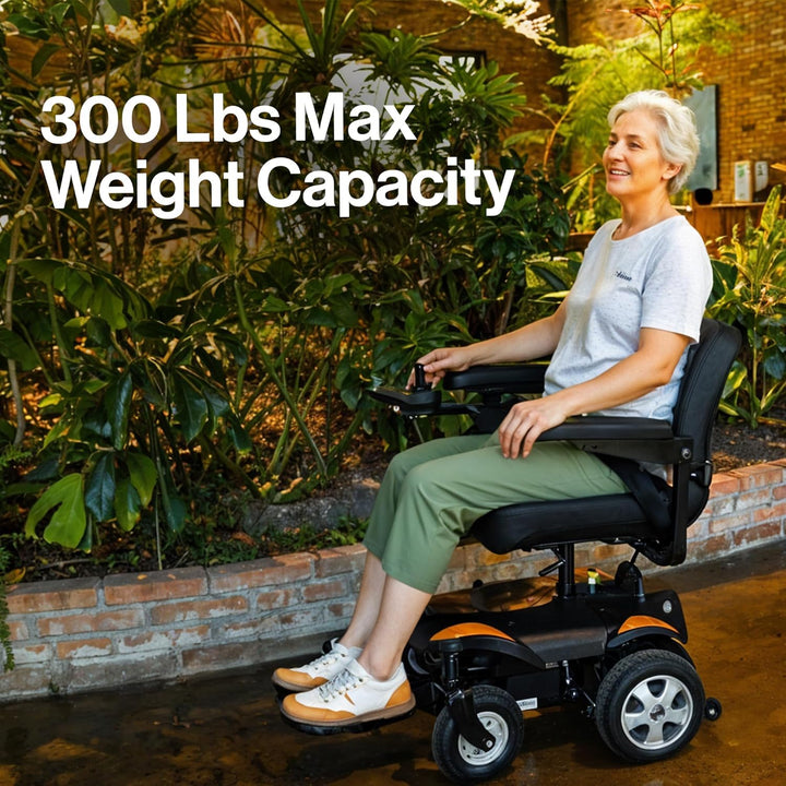 SuperHandy GoRide CRZ Powerchair - 300lb Capacity Rear-Wheel Drive 6.7 Mile Range Power Wheelchair