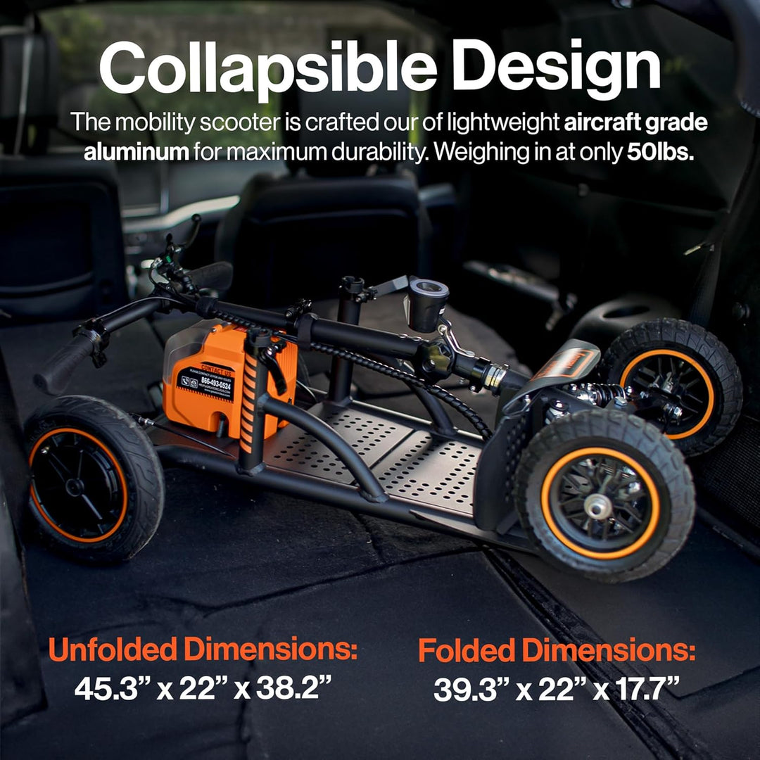 SuperHandy All Terrain 4-Wheels Heavy-Duty Explorer Travel Mobility Scooter - 48V 2Ah Battery 350lb Capacity