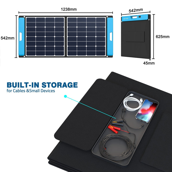 Acopower Foldable Kits Light weight suitcase 200W, w/controller