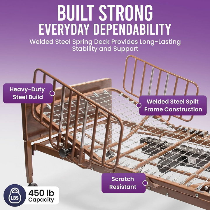 Full Electric Hospital Bed with Rail Options