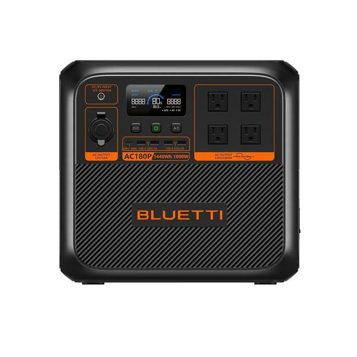 BLUETTI to Puerto Rico - AC180P Solar Portable Power Station | 1,800W / 1,440Wh