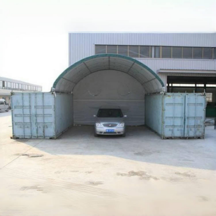 20FT x 20FT Container Shelter with Closed Back Panel