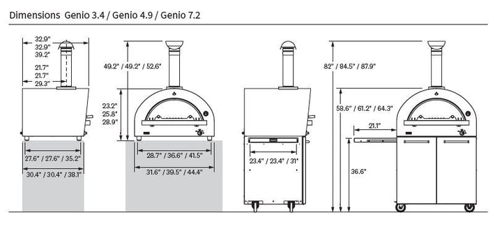 Genio Multi-Fuel Pizza Oven (Stainless/Black)