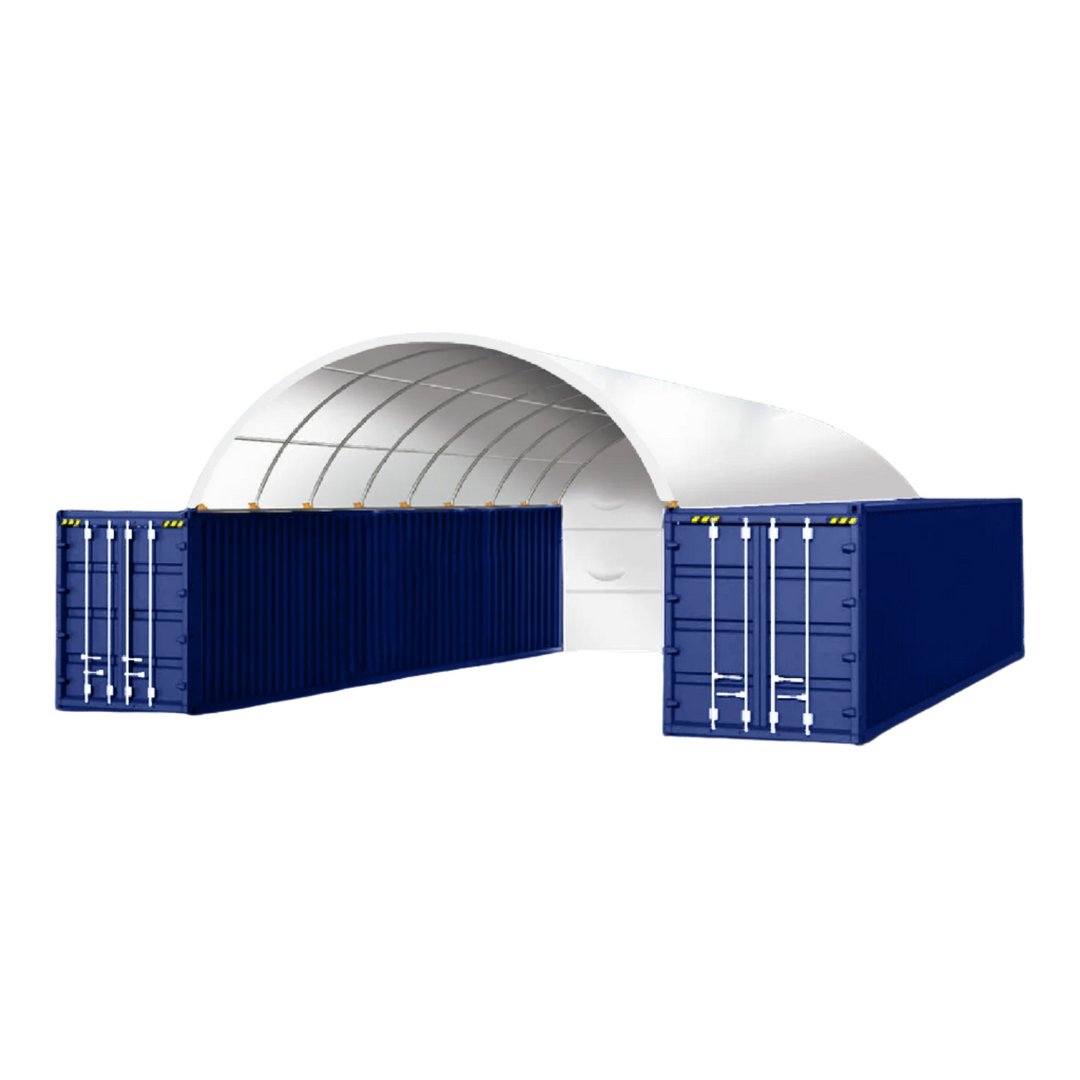 20FT x 40FT Container Shelter with Closed Back Panel