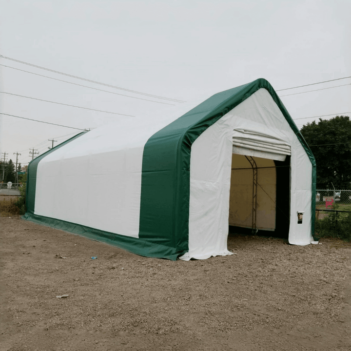 W 20FT x L 33FT x H 16FT Double Truss Storage Shelter