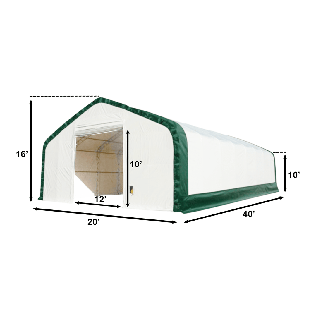 W 20FT x L 40FT x H 16FT Double Truss Storage Shelter