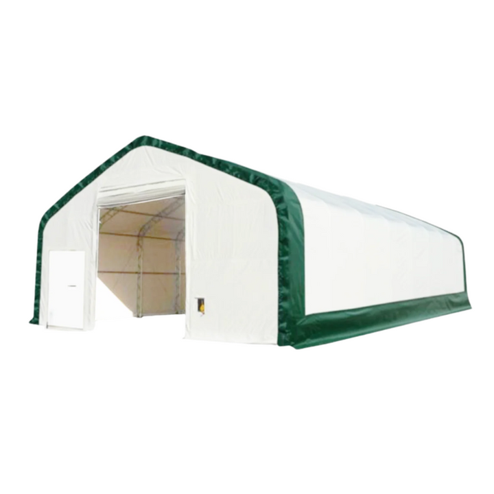 W 40FT x L 80FT x H 21FT Double Truss Storage Shelter, 10' Truss Spacing