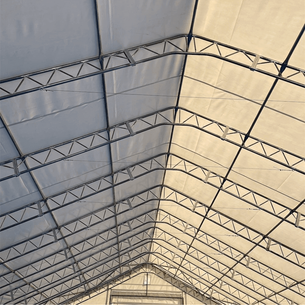 W 50FT x L 80FT x H 23FT Double Truss Storage Shelter