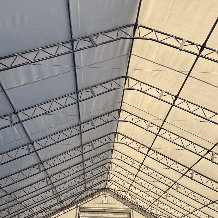 W 50FT x L 80FT x H 23FT Double Truss Storage Shelter
