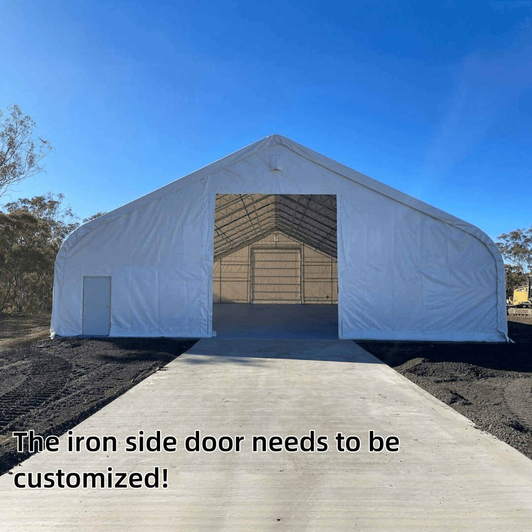 W 70FT x L 120FT x H 28FT Double Truss Storage Shelter