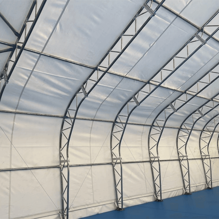 W 70FT x L 120FT x H 28FT Double Truss Storage Shelter