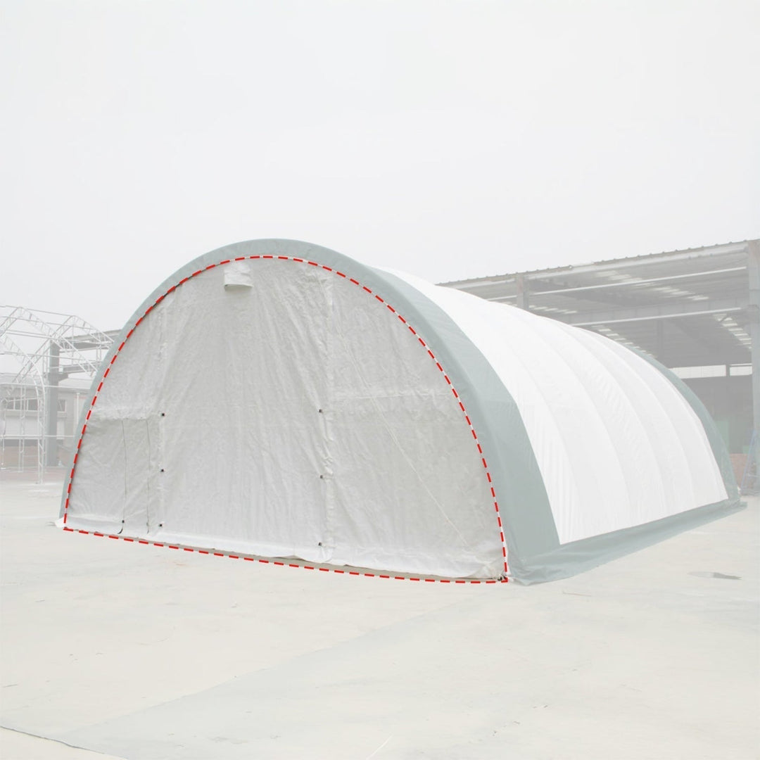 Front/Rear Panel with Roll-up Door for W 30FT x H 15FT Storage Shelter