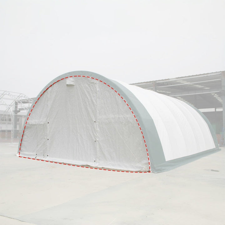 Front/Rear Panel with Roll-up Door for W 30FT x H 15FT Storage Shelter