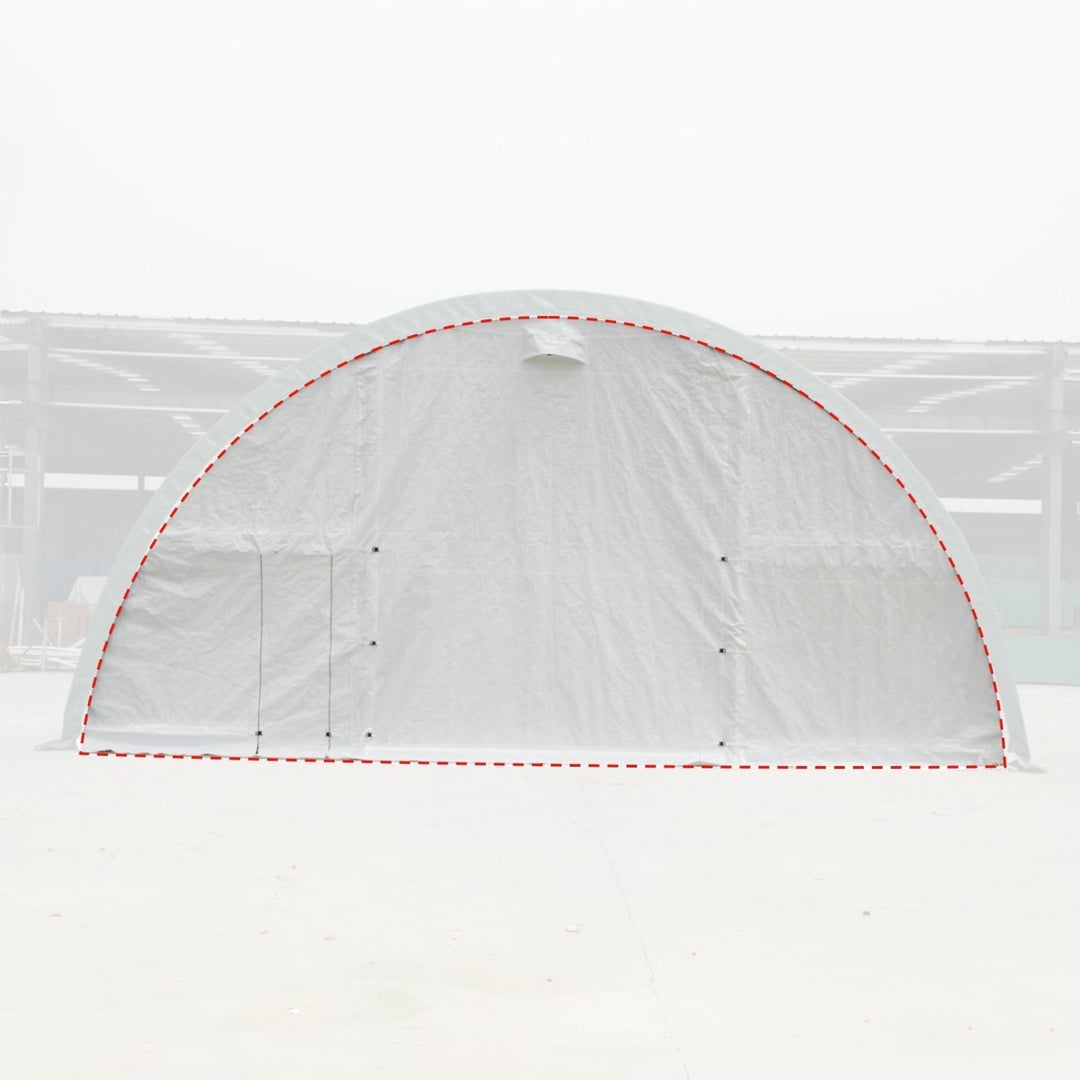 Front/Rear Panel with Roll-up Door for W 30FT x H 15FT Storage Shelter