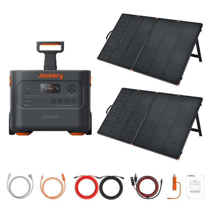 Jackery Explorer 2000 Plus Portable Power Station + Custom Solar Panel Bundle Option