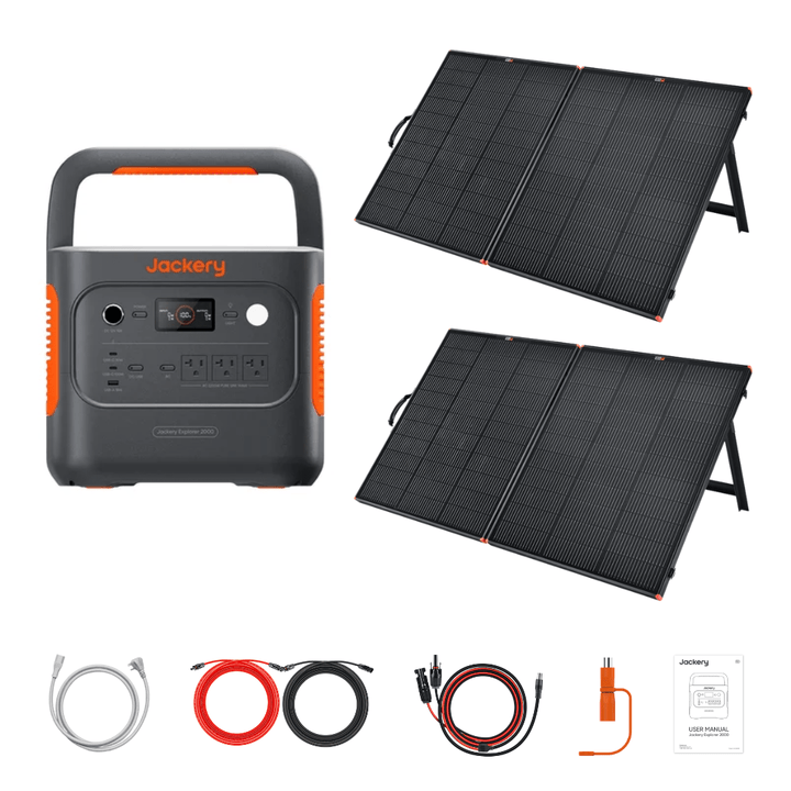Jackery Explorer 2000 v2 Portable Power Station + Custom Solar Panel Bundle Option