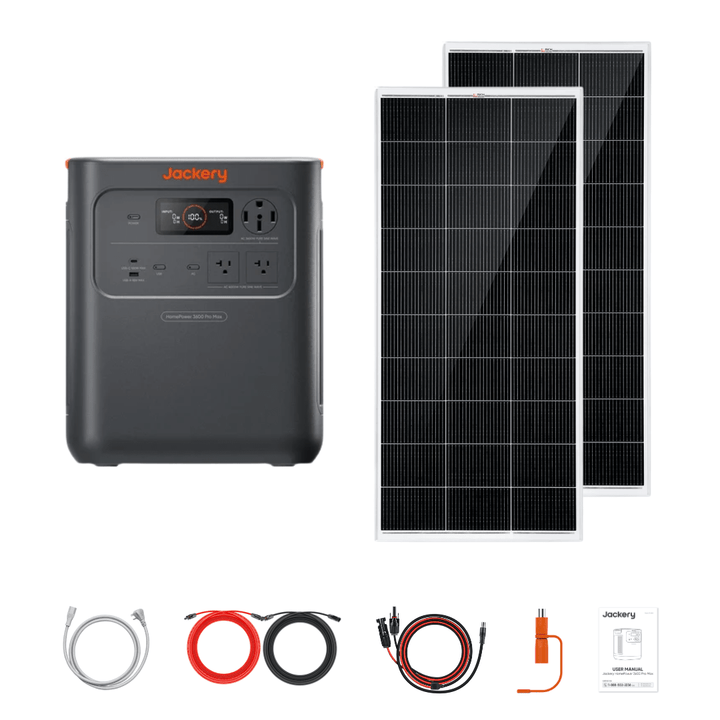 Jackery HomePower 3600 Pro Max Portable Power Station + Custom Solar Panel Bundle Option
