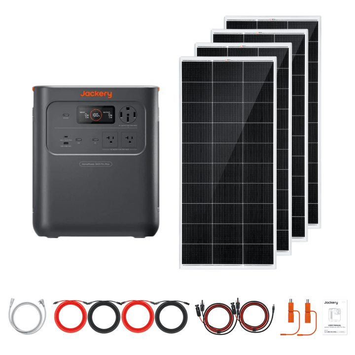 Jackery HomePower 3600 Pro Max Portable Power Station + Custom Solar Panel Bundle Option