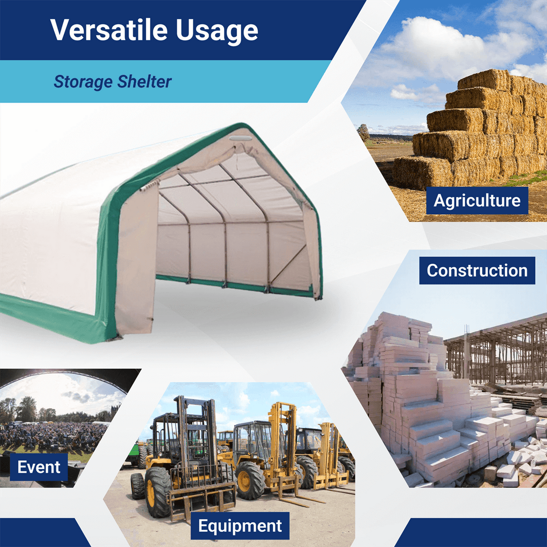 W 20FT x L 40FT x H 12FT Single Truss Storage Shelter