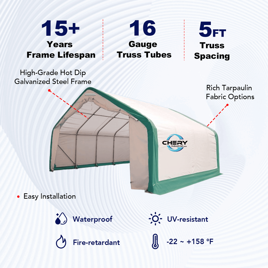 W 20FT x L 40FT x H 12FT Single Truss Storage Shelter