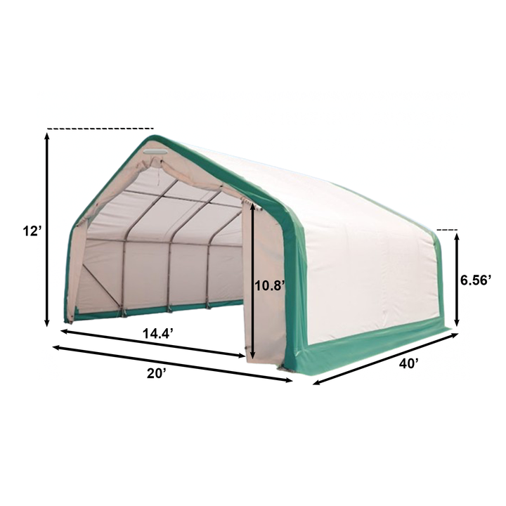W 20FT x L 40FT x H 12FT Single Truss Storage Shelter