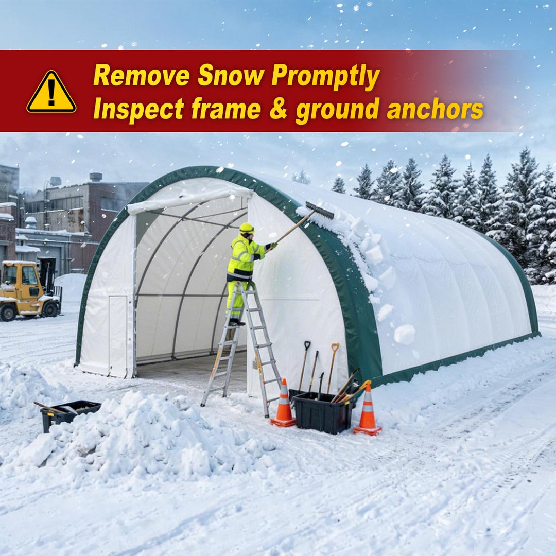 W 30FT x L 40FT x H 15FT Single Truss Arch Storage Shelter