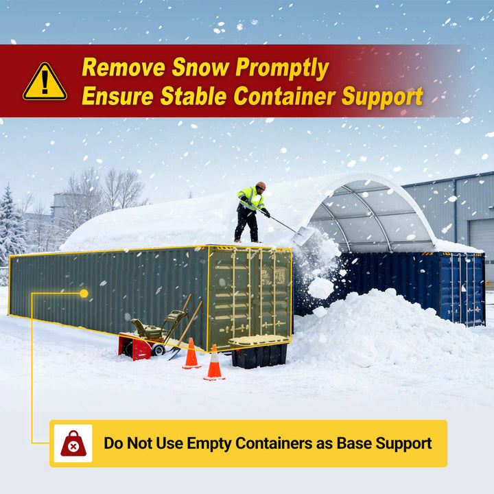 20FT x 40FT Container Shelter with Closed Back Panel