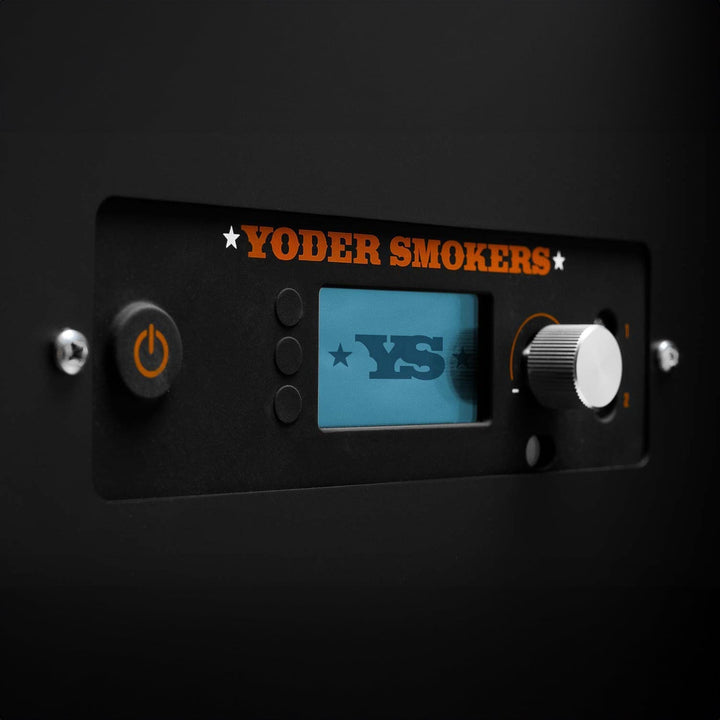 Yoder Smokers YS1500s Competition Cart Pellet Grill (Orange Cart)