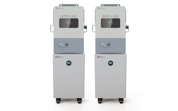 BigBattery NEXUS 51.2V 15kWH LiFePO4 Battery + APEX 10K Off-Grid Inverter