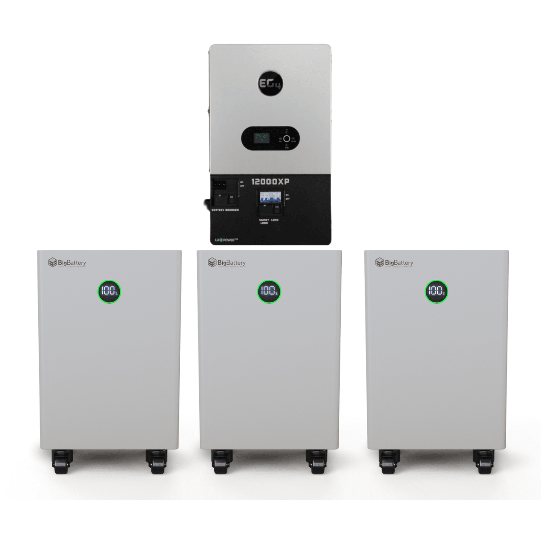 BigBattery NEXUS 51.2V 15kWh LiFePO4 Battery + EG4 12000XP 12,000W 48V Split Phase Off-Grid Inverter Kit